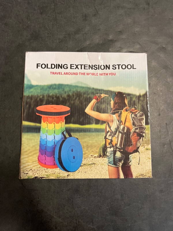 Photo 1 of VOLIXOD Foldable Telescoping Stool Portable, Retractable Stool for Adults, Upgraded Collapsible Folding Seats with Load Capacity 550lbs, Camping Stools for Adults