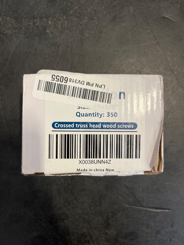 Photo 1 of (350 pcs)#8×5/8" Phillips Truss Head Wood Screws Stainless Steel 410 Quick Metal Self Tapping