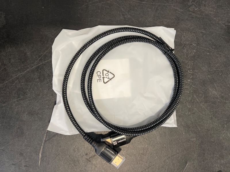Photo 1 of Stouchi 10K 8K HDMI Cable 2.1 4ft, Ultra High Speed HDMI to HDMI Cord 48Gbps, Support 144Hz 4K@120Hz 8K@60Hz eARC HDR10 HDCP 2.2&2.3 Compatible with Roku TV/HDTV/PS5/Blu-ray, Black