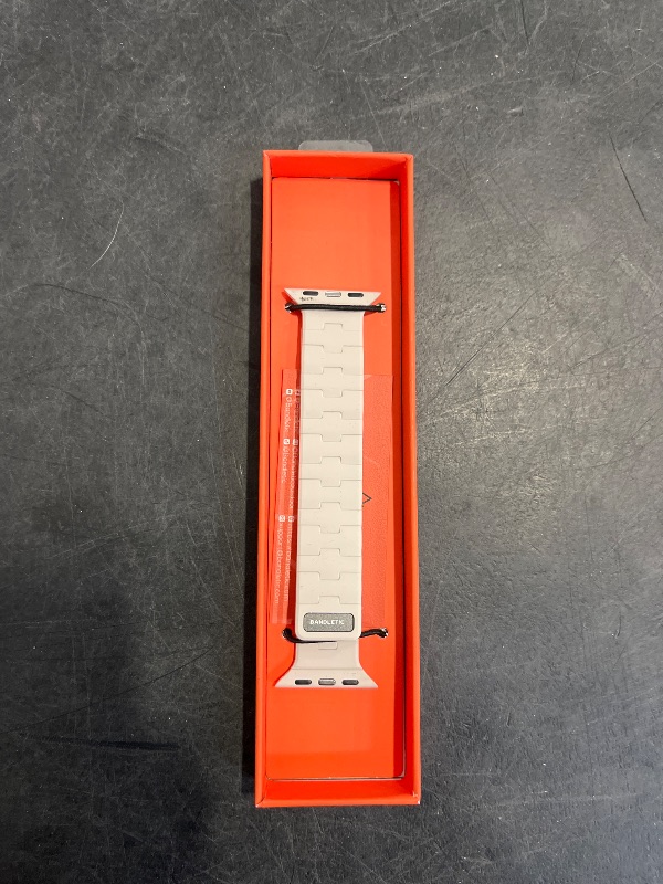 Photo 1 of Bandletic Magnetic Watchband Compatible with Apple Watch Series 10 Band 42mm 41mm 40mm 38mm for Women Men, Soft Silicone Sport Comfortable Strap for iWatch Series 10 SE 9 8 7 6 5 4 3 2 1, Starlight