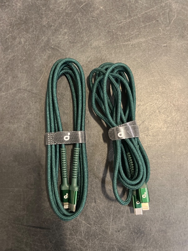 Photo 1 of USB C to Lightning Cable 6FT 2Pack USB-C Fast Charger Cable Mfi Certified Type C to Lightning Cord USBC for iPhone 13 12 11 Pro Max Mini X XS XR 8 Plus 10 SE iPad 8th (Green)
