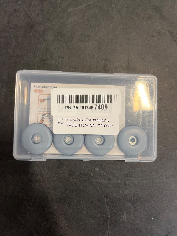 Photo 1 of 1-1/4" Screw on Furniture Glides Sliders for Wooden Furniture-Furnigear Heavy Duty PTFE (Teflon) Chair Leg Slides Move Your Furniture Easy & Safely - Best Floor Protector (20 Pack)