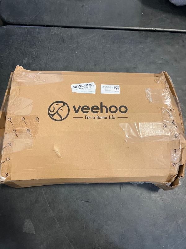 Photo 1 of Veehoo Original Outdoor Elevated Dog Bed, Cooling Raised Dog Cot for Large Dogs, Portable Standing Pet Hammock Platform with Washable Breathable Mesh, No-Slip Feet, XX-Large, Black, CWC2201