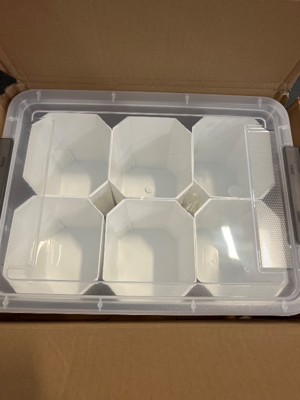 Photo 1 of Citylife 17 QT Plastic Storage Bins Clear Storage Box with Lids Multipurpose Stackable Storage Containers for Organizing Tool, Craft, Crayon
