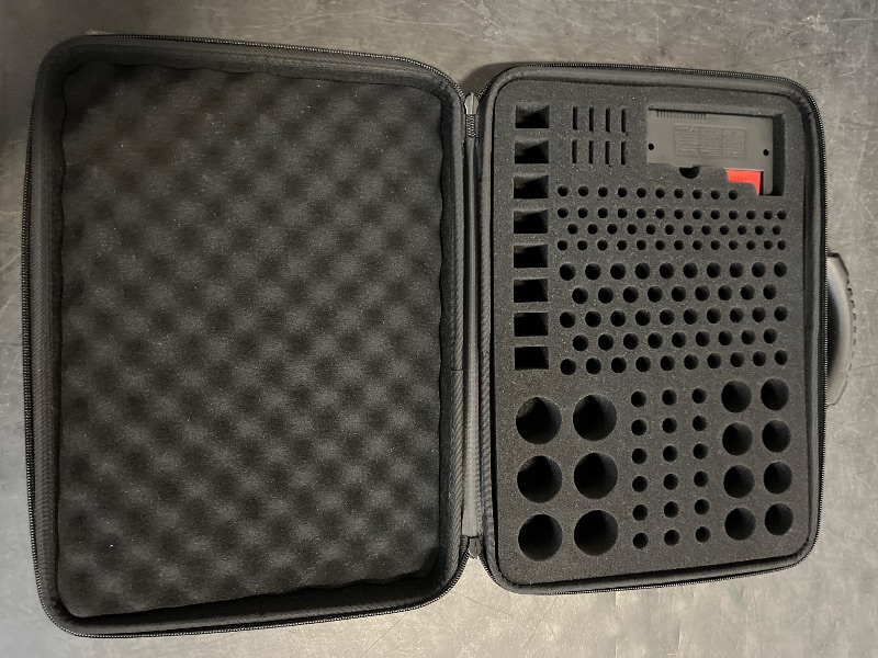 Photo 1 of BLK8IGHT Hard Battery Organizer Storage Box, Battery Organizer Carrying Case Bag Holder Holds 148 Batteries AA AAA C D 9V - with Battery Tester BT-168 (Batteries are Not Included)