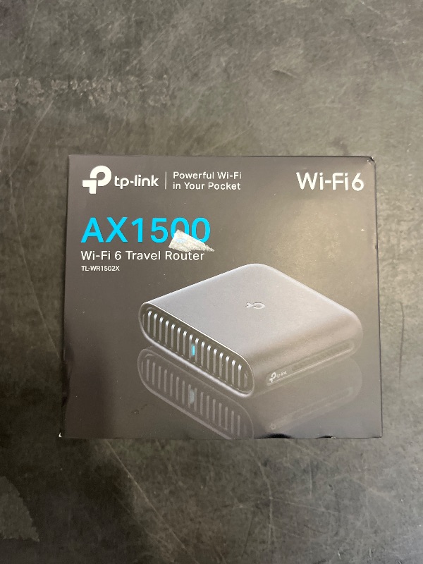 Photo 1 of TP-Link Ultra-Portable Wi-Fi 6 AX1500 Travel Router TL-WR1502X | Easy Public WiFi Sharing | Hotel/RV/Travel Approved | Phone WiFi Tether | USB C Powered | Multi-Mode | Tether App | Durable Design