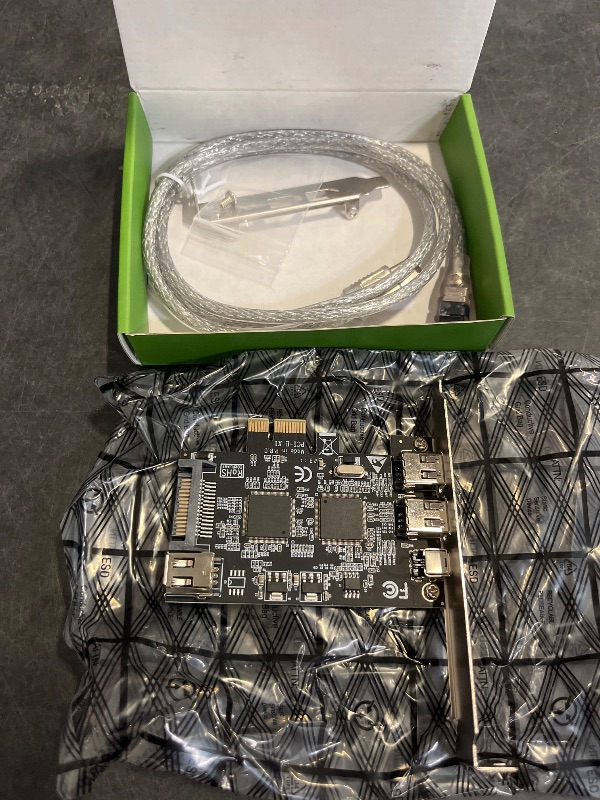 Photo 1 of LinksTek 4-Ports PCIE 1394A Firewire 400 Card for Windows OS and MAC OS PCs, TI TSB43AB23, 3X 6Pin and 1X 4Pin 1394A Interface, with 4Pin to 6Pin 1394A Cables and Low Profile Bracket (PCIE-TSB43AB23)
