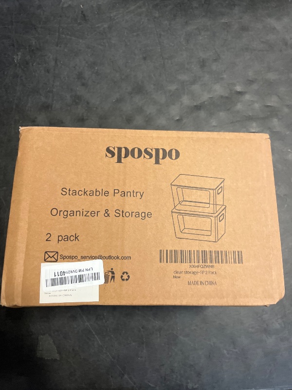 Photo 1 of spospo 2 Pack Trash Bag Holder with Bamboo Lid, Stackable Trashbag Dispenser, Extra Large Garbage Bag Holder for Kitchen Laundry Room Under Sink Organization and Storage