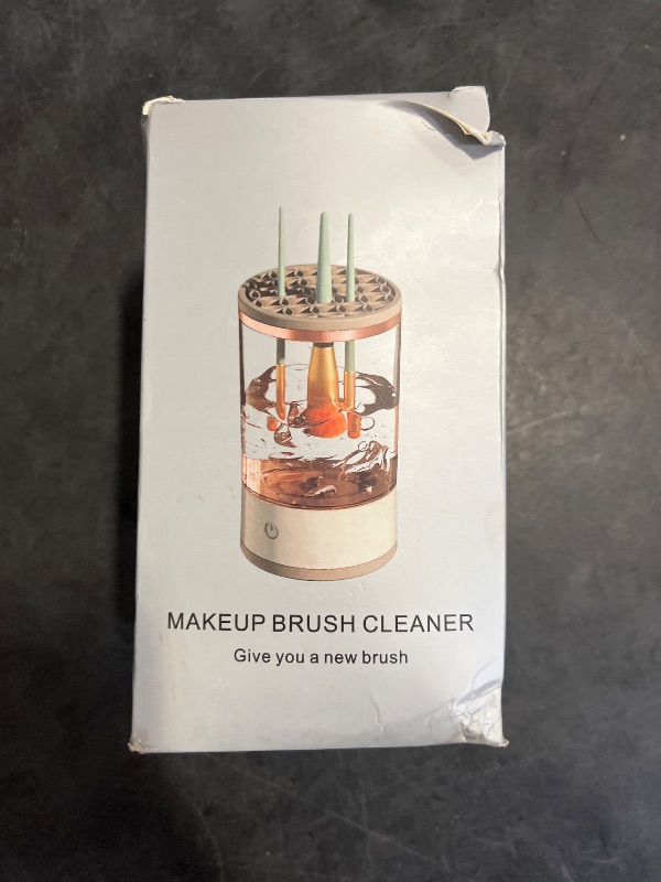 Photo 1 of Efficient Electric Makeup Brush Cleaner Machine, Automatic Makeup Brush Cleaner for 3-4 Brushes at a Time, 7000 RPM Ensures Thorough Cleaning, Includes Silicone Pad (Black)