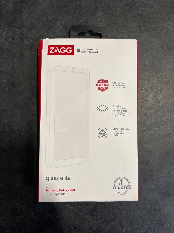Photo 1 of ZAGG InvisibleShield Fusion Curve Screen Protector for Samsung Galaxy S23 Ultra, Made with Hybrid Polymer, Curved for Perfect Fit, HD Clarity, Compatible with Biometric Fingerprint Scanner, Easy to