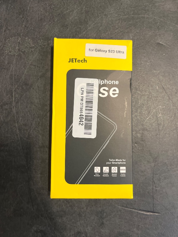 Photo 1 of JETech Case for Samsung Galaxy S23 Ultra 5G 6.8-Inch, Non-Yellowing Shockproof Bumper Protective Phone Cover, Anti-Scratch Hard PC Back (Clear)