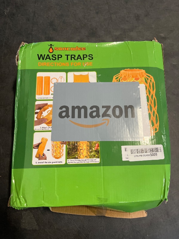 Photo 1 of Sancodee 4 Pack Upgraded Wasp Trap Outdoor Hanging, Carpenter Bee and Hornet Catcher, Reusable Yellow Jacket Trap with Bait Reservoir, Bee Killer and Wasp Catcher for Outside (Green)