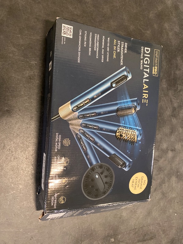 Photo 1 of INFINITIPRO BY CONAIR DigitalAIRE Hair Dryer | Drying Wand, Straightener, Styler, All in One | Powerful, Fast Blow Dryer with High Performance Straightening Brush, Volumizing Brush, and Styling Pick