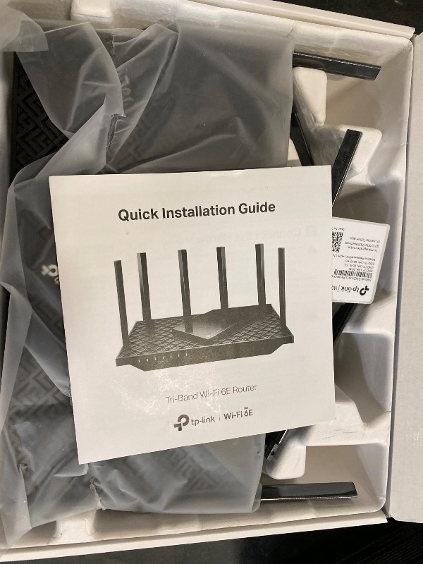 Photo 1 of TP-Link AXE5400 Tri-Band WiFi 6E Router (Archer AXE75)- Gigabit Wireless Internet Router, ax Router for Gaming, VPN Router, OneMesh, WPA3, Black