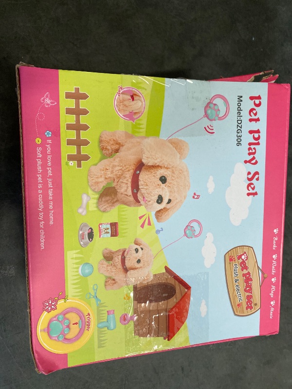 Photo 1 of Koonie Talking Plush Golden Retriever Toy Repeats What You Say, Barks and Walks - Electronic Interactive Stuffed Puppy for Kids