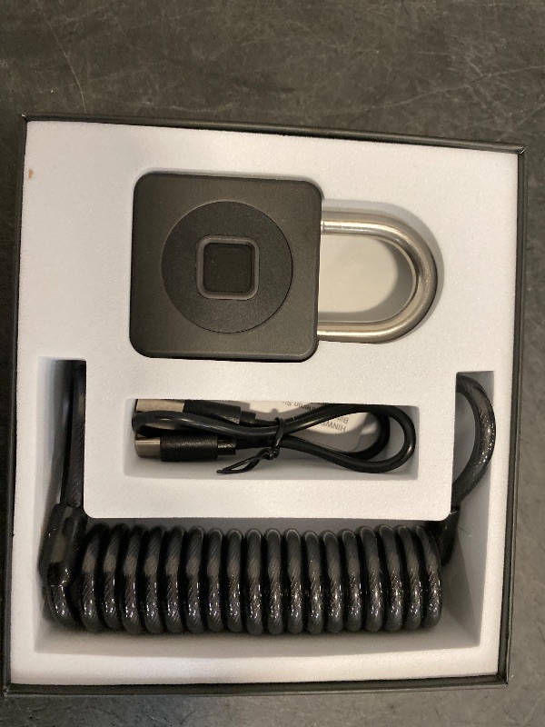 Photo 1 of eLinkSmart Fingerprint Gym Locker Lock, Keyless Biometric Padlock, Weatherproof Electronic Digital Bluetooth App Smart Combo Pad Lock for Outdoor Fence Gate School Locker Storage Pool Shed - Black