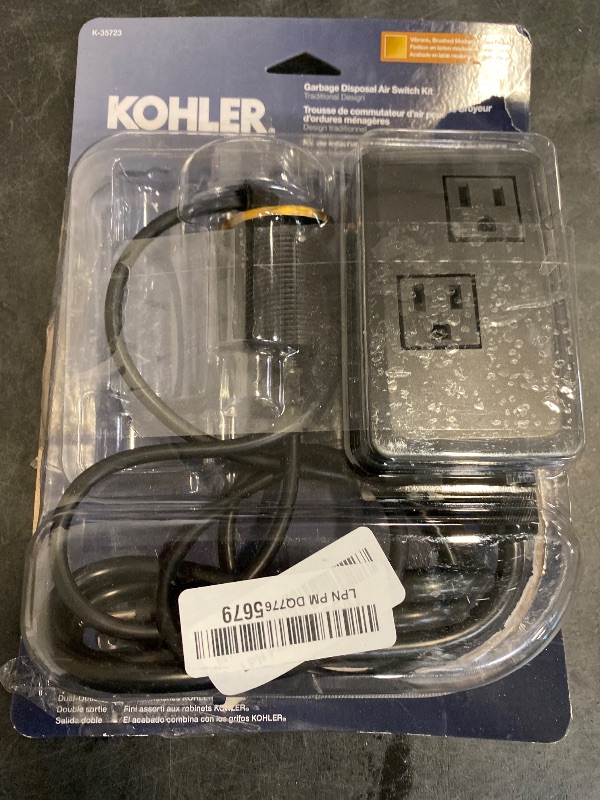 Photo 1 of KOHLER K-35723-2BZ Garbage Disposal Air Switch Kit, Vibrant Brushed Moderne Brass