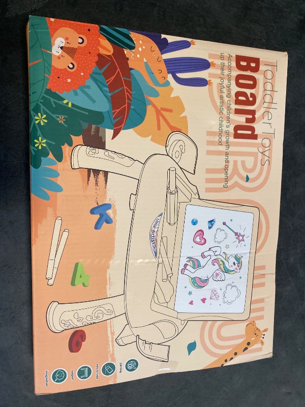 Photo 1 of MAYESAR 1 2 Year Old Boy Toys,Toddlers Toys with Magnetic Letters, Double Sided Doodle Board and Learning Toys for 1-2 Year Old Toddlers Boys (Blue)