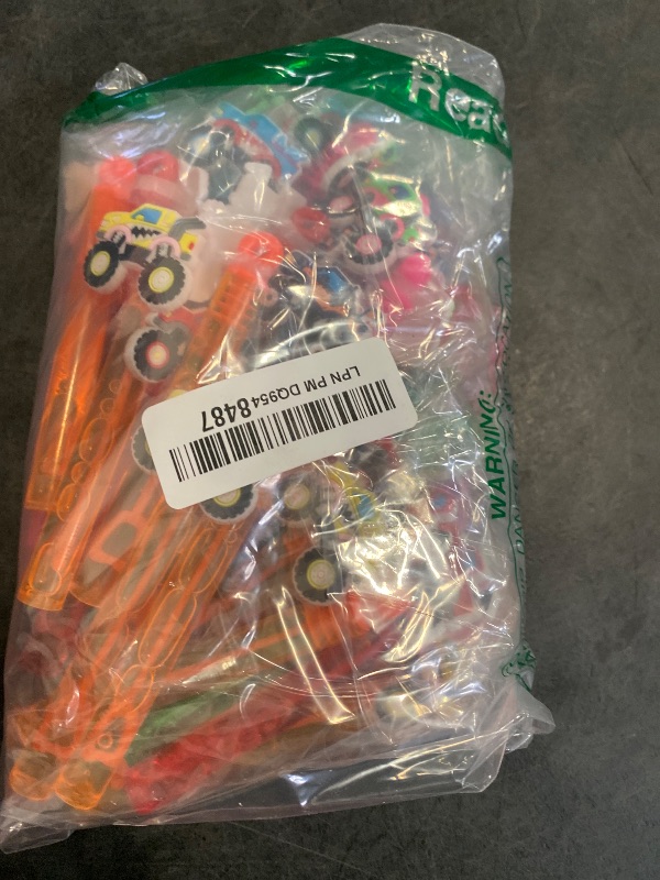 Photo 1 of 48Pcs Monster Truck Mini Bubble Wands for Kids Cars Party Favors 6 Cute Designs Cartoon Birthday Party Supplies Christmas Party Favors Toys Goodie Bag Stuffers.