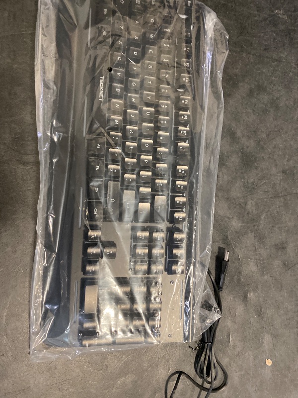 Photo 1 of TECKNET Gaming Keyboard, USB Wired Computer Keyboard, 15-Zone RGB Illumination, IP32 Water Resistance, 25 Anti-ghosting Keys, All-Metal Panel (Whisper Quiet Gaming Switch)