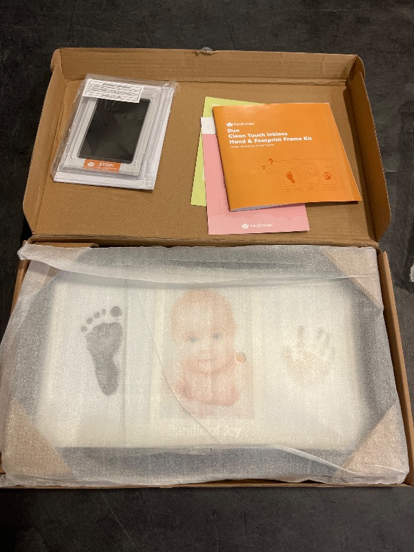 Photo 1 of Inkless Hand and Footprint Kit, Boy, Girl, Newborn Keepsake - No Mess Ink Pad for Baby Handprint, Clean Touch Dog Paw Print Kit, Personalized Baby Shower Gifts, First Mother's Day (Onyx Black)