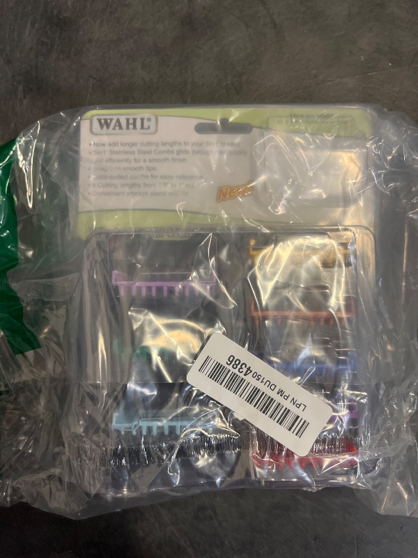 Photo 1 of WAHL Professional Animal Stainless Steel Attachment Guide Comb Set for Wahl's Bravura, Arco, 5 Style Groom, Chromado, Creativa, Figura, and Motion Pet, Dog, Cat, and Horse Clippers