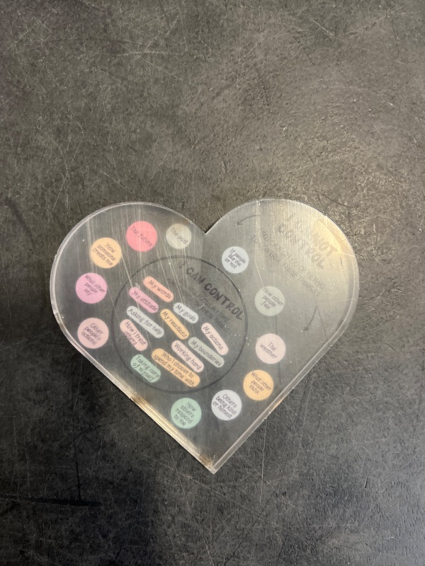 Photo 1 of GOMAKERER Acrylic Heart-Shaped Keepsake, Mental Health Decor Therapist Office Art Decorations for Therapist Office Living Room Bedroom Desktop Decorations, 4x4 Inch
