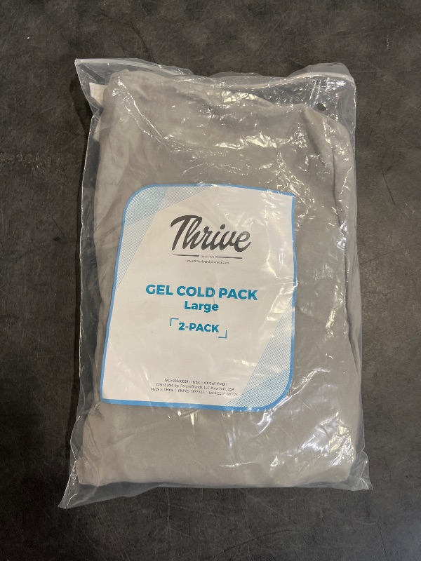 Photo 1 of Thrive Large Reusable Gel Ice Packs for Injuries - Pack of 2 Knee, Shoulder, Ankle, Wrist, Neck & Back Pain Relief - FSA HSA Eligible - Dark Blue