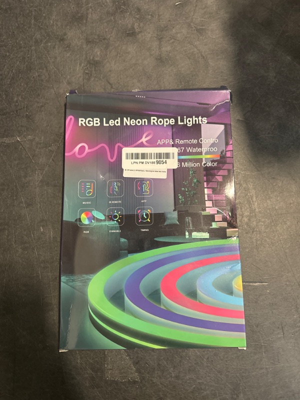Photo 1 of SILFU Neon Rope Lights, 19.68FT RGB Led Strip Lights, Waterproof IP67, DIY Design, Music Sync, 24 Keys Remote Control, Multiple Modes, for Living Room, Bedroom, Holiday Decoration