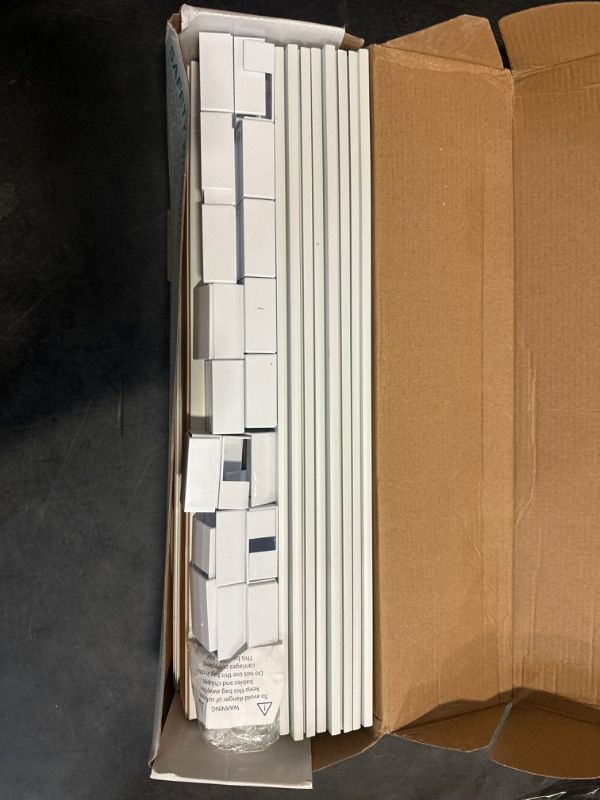 Photo 1 of Cord Hider, Wire Cover, Cord Covers Wall Mounted TV, Cable Hider, 315 in Paintable White Raceway Kit, Electrical Cords Concealer, Cable Management, Hide Cords Wall, Wire Molding, Adhesive Channel