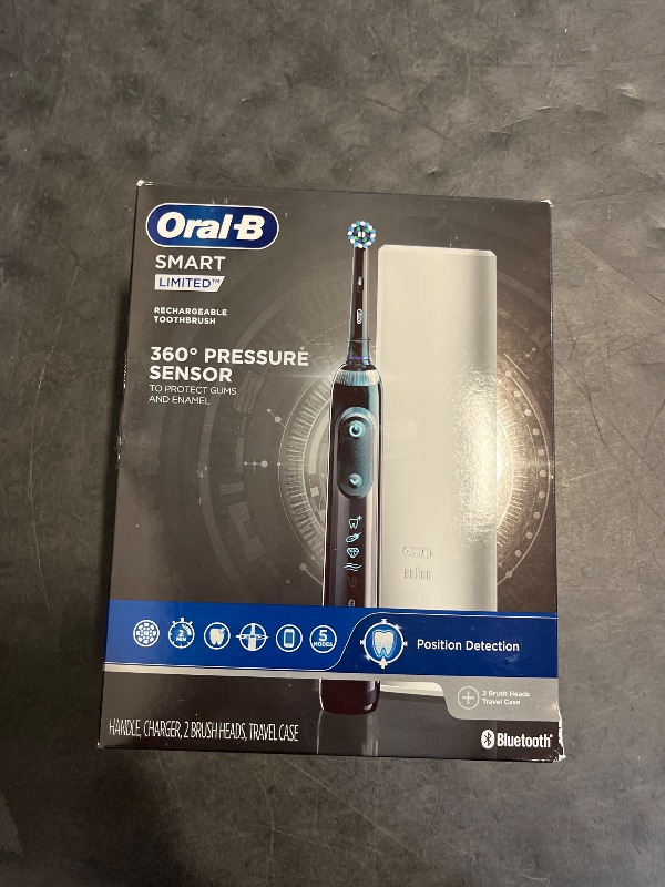 Photo 1 of Oral-B Pro Smart Limited Power Rechargeable Electric Toothbrush with (2) Brush Heads and Travel Case, Black