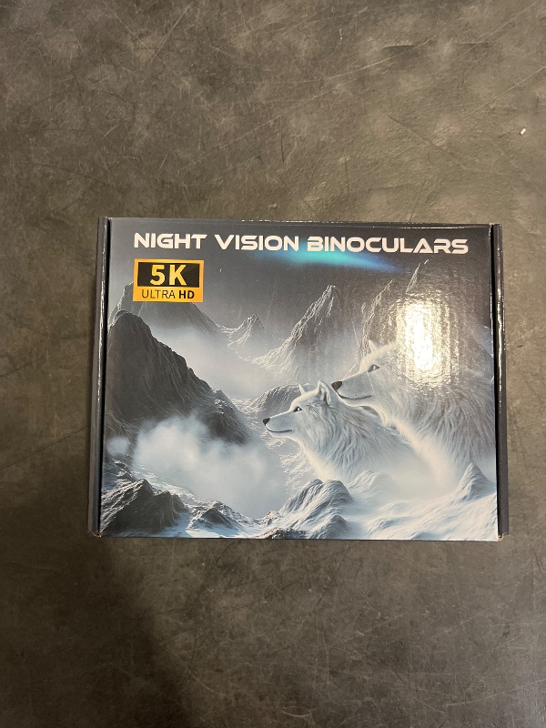 Photo 1 of Night Vision Goggles - 5K Night Vision Binoculars for Adults, 5000mAh Rechargeable Infrared Binoculars with 3'' Large Screen, 10X Digital Zoom External Flashlight for Camping