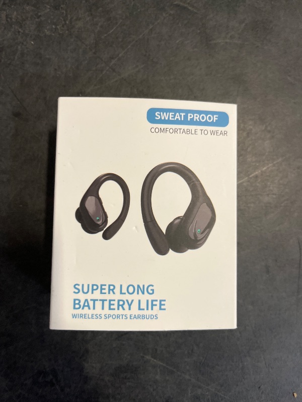 Photo 1 of Bcaikair Wireless Earbuds, Sports Bluetooth Headphones, Ear Buds with 80hr Playtime, Noise Canceling, LED Power Display, IPX7 Waterproof Earphones for Workout/Running Black