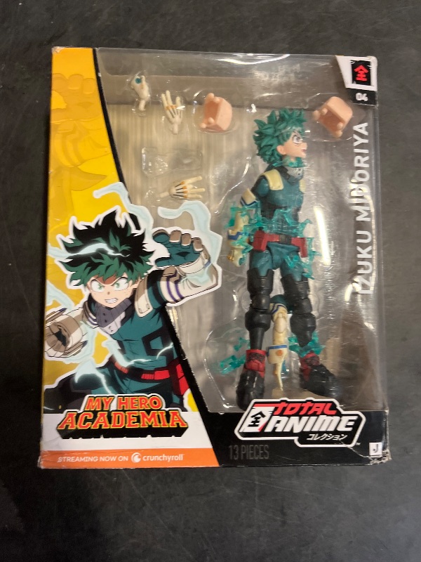 Photo 1 of Total Anime Izuku Midoriya - 6.5-Inch Scale Figure with Swappable Faceplates, Alternate Hands, and Energy Effects