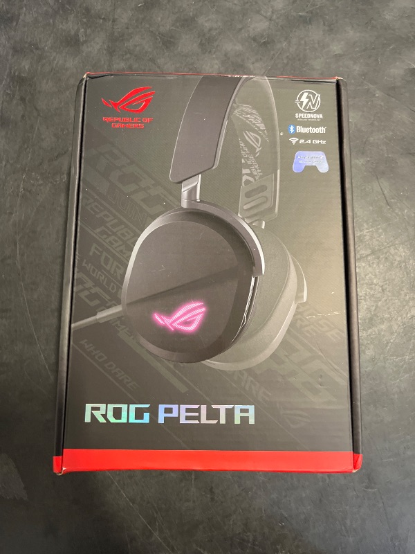 Photo 1 of ASUS ROG Pelta Wireless Gaming Headset (BT, ROG SpeedNova 2.4GHz, USB-C, Lightweight 309g, 50mm ROG Titanium-Plated Drivers, 10mm Super-Wideband Mic, RGB, 70HR Battery, for PC, Switch, PS5)- Black