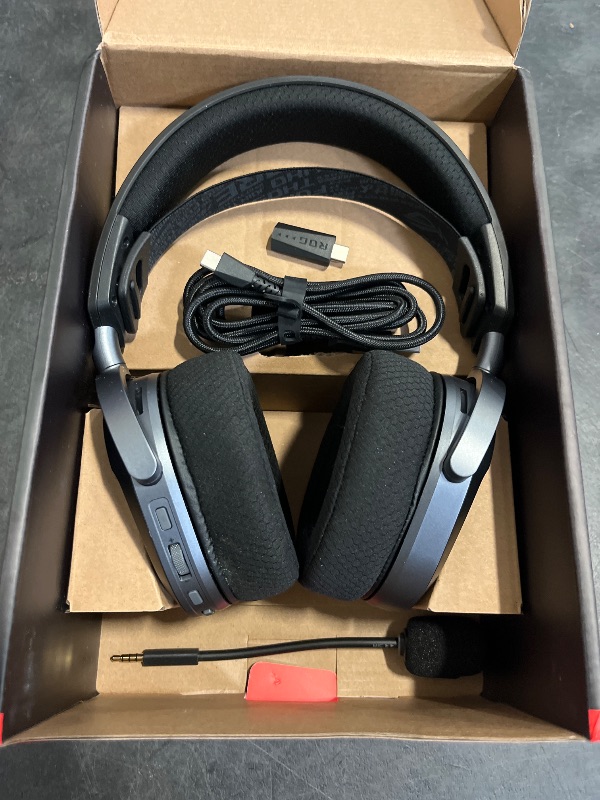 Photo 1 of ASUS ROG Pelta Wireless Gaming Headset (BT, ROG SpeedNova 2.4GHz, USB-C, Lightweight 309g, 50mm ROG Titanium-Plated Drivers, 10mm Super-Wideband Mic, RGB, 70HR Battery, for PC, Switch, PS5)- Black