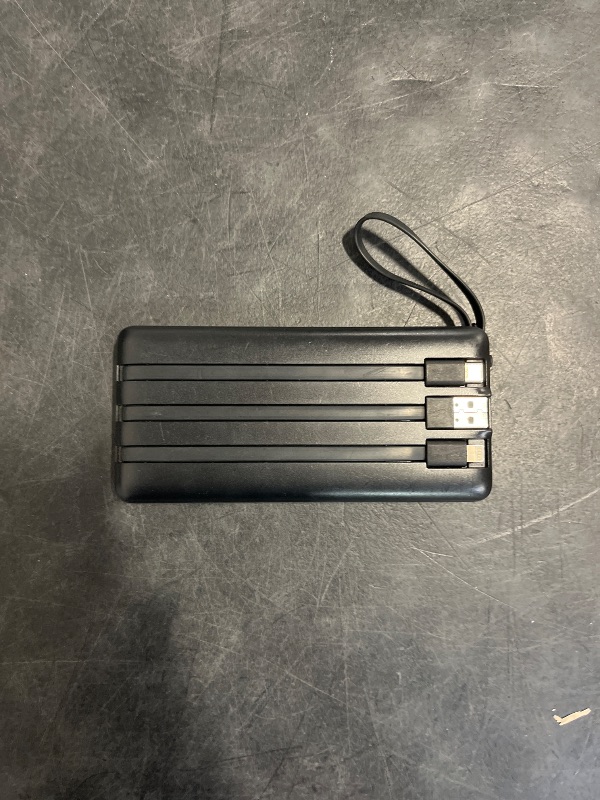 Photo 1 of VEEKTOMX Portable Charger with Built-in Cables 10000mAh Power Bank for iPhone Slim Fast Charge USB C Battery Pack Travel Essentials Powerbank Compatible with iPhone, Samsung, Android, etc