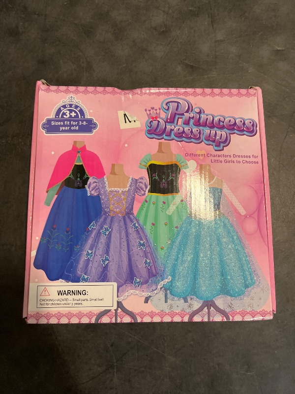 Photo 1 of Meland Princess Dresses for Girls - Princess Costume with Long Cape for Girls Age 3-10 Year Old for Birthday Halloween Party