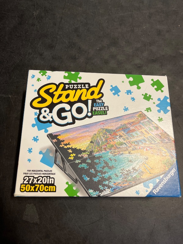 Photo 1 of Ravensburger Portable Puzzle Stand - Ideal for Jigsaw Enthusiasts | Sturdy Construction | Supports Puzzles up to 27 x 20 Inches | Sleek Black Design