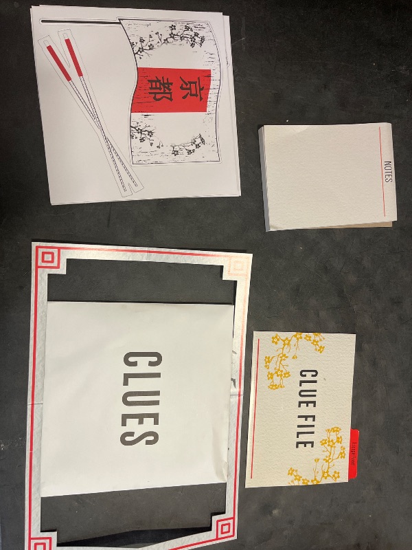 Photo 1 of Talking Tables Escape Room Game at Home | Host Your Own Games Night | Japanese Themed | Interactive Ending | for Birthday Party, After Dinner Parties, Entertainment, Adults, Teenagers (Host-Escape)