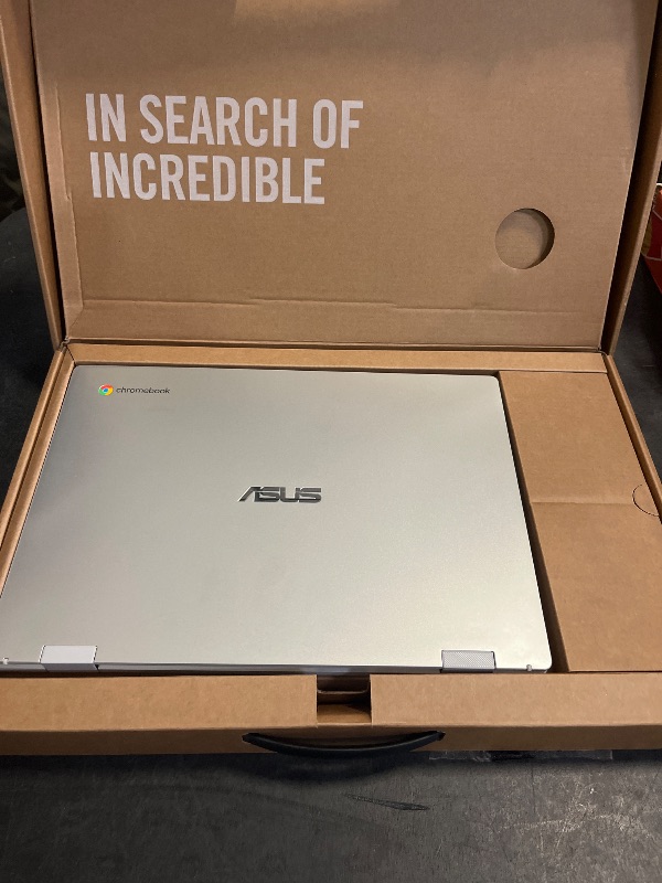 Photo 1 of ASUS Chromebook CX1, 14" FHD, Intel® Celeron N4500 Processor, 64GB Storage, 4GB RAM, ChromeOS, Transparent Silver, CX1400CKA-AS44F