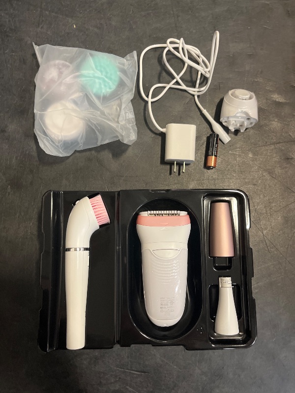 Photo 1 of Braun Epilator Silk-épil 9 9-985, Facial Hair Removal for Women, Hair Removal Device, Shaver, Cordless, Rechargeable, Wet & Dry, Facial Cleansing Brush