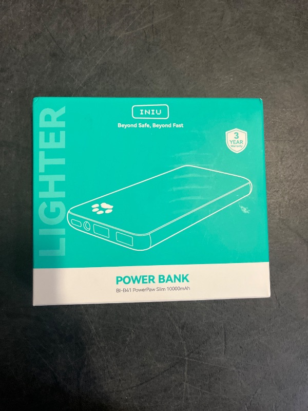 Photo 1 of INIU Portable Charger, Slimmest 10000mAh 5V/3A Power Bank, USB C in&out High-Speed Charging Battery Pack, External Phone Powerbank Compatible with iPhone 16 15 14 13 12 Samsung S22 S21 Google iPad etc