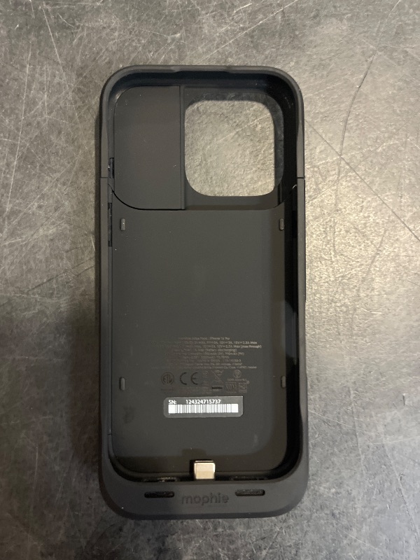 Photo 1 of mophie Juice Pack Battery Case for iPhone 16 Pro - Slim Charging Case, Magnetic Back for Wallets & Mounts, +50% Extra Battery Life, Enhanced 6-Foot Drop Protection, Sustainable Material, Black
