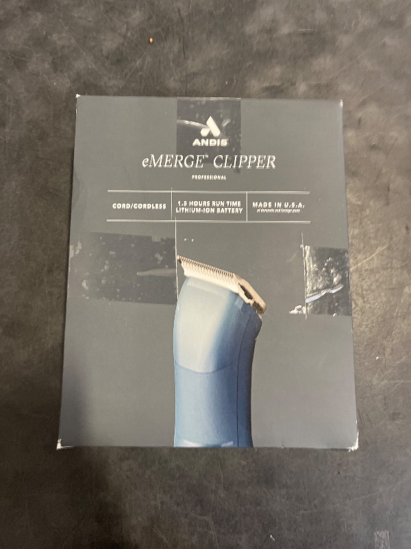 Photo 1 of Andis Emerge Lithium-ion Cordless Detachable Blade Dog Clipper, for All Coats & Breeds, Blue, 560486