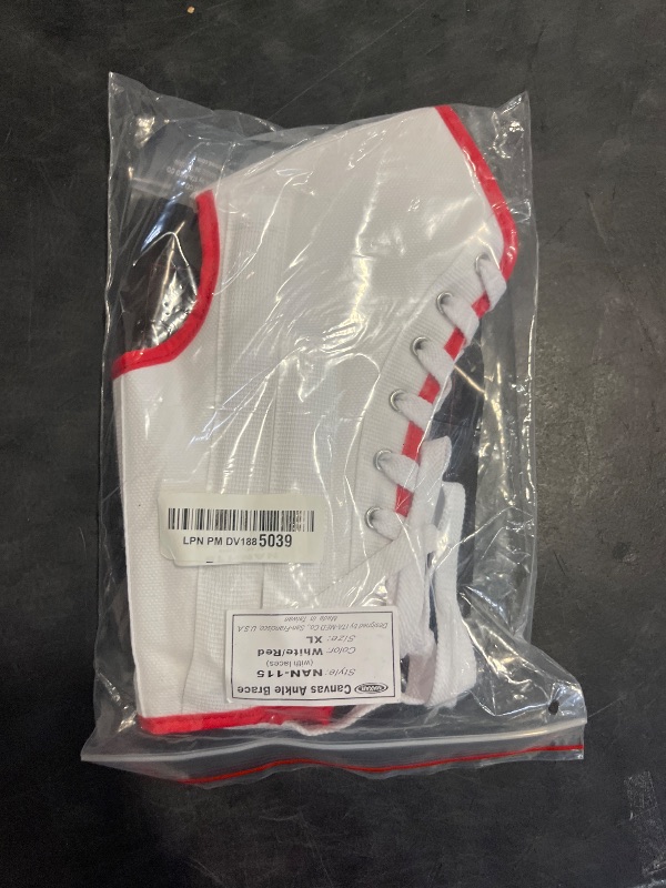 Photo 1 of Maxar Canvas Ankle Brace (with Laces), Extra Large, White