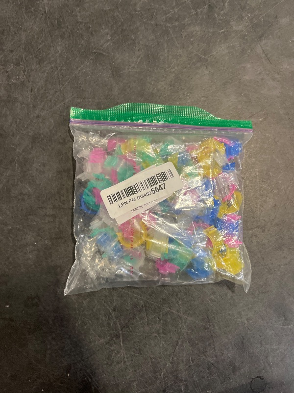 Photo 1 of TIHOOD 100PCS Sewing Bobbin Clips Bobbin Holder Clips Bobbin Holder Clamps Thread Clips Holder Tool Sewing Machine Tools for Thread Spool Organizing, 5 Colors