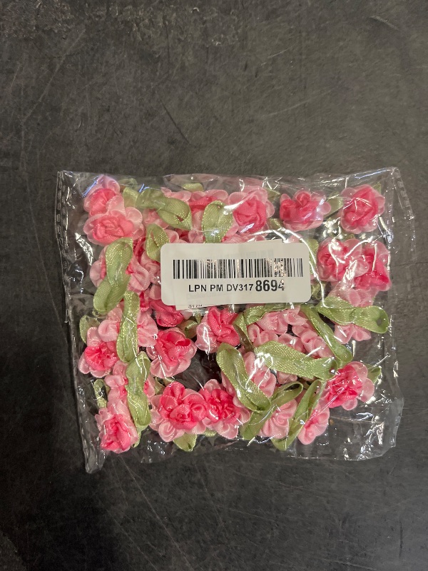 Photo 1 of Chenkou Craft 2tone Satin Ribbon Flowers Bows Appliques DIY Craft Wedding Decoration 40pcs