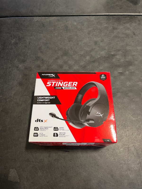 Photo 1 of HyperX Cloud Stinger Core – Wireless Lightweight Gaming Headset, DTS Headphone:X spatial audio, Noise Cancelling Microphone, For PC, Black