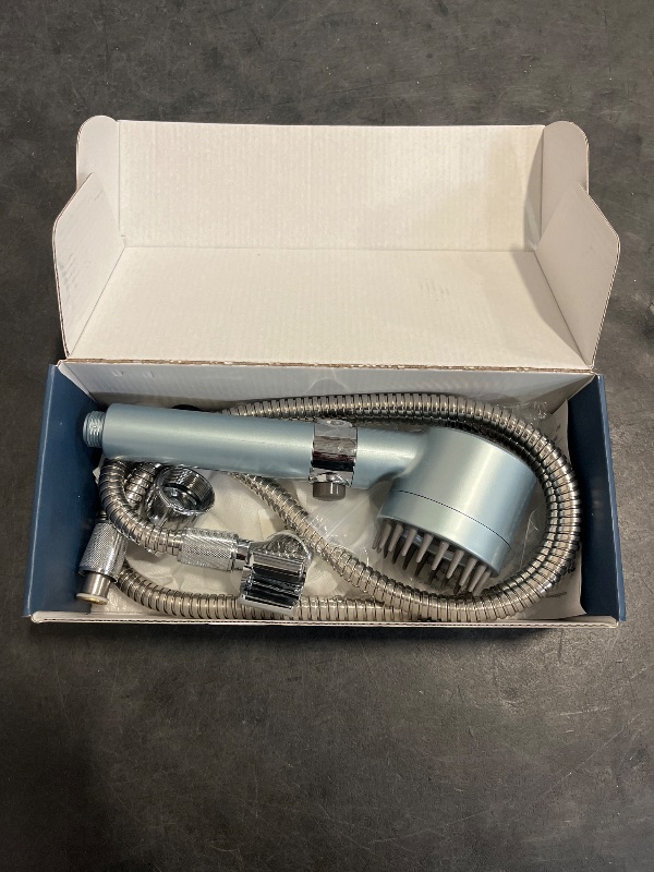 Photo 1 of PWERAN Filtered Shower Head with Handheld, High Pressure 3 Spray Mode Showerhead with 18 Stage Water Softener Filters for Hard Water - Handheld Shower Head-Remove Chlorine-BLUE
